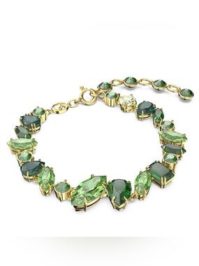 Swarovski Gema Green and Gold-Tone Bracelet New in Swarovski Packaging